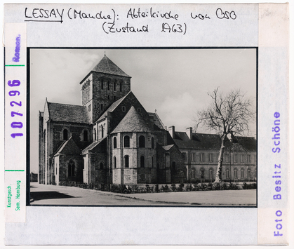 Vorschaubild Lessay: Ehemalige Abteikirche, Ansicht von Ost-Südost, Zustand 1963 